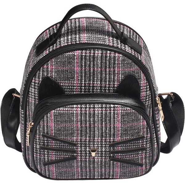 Hétköznapi mini női hátizsák fülekkel, három színben