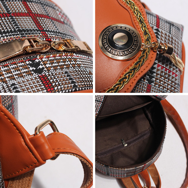 Modern mini női hátizsák csattal és bojttal, három színben