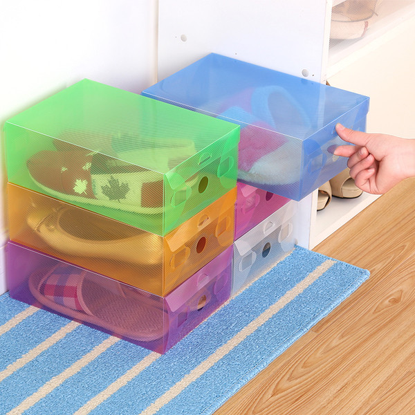 Könnyen összecsukható átlátszó cipőtároló doboz