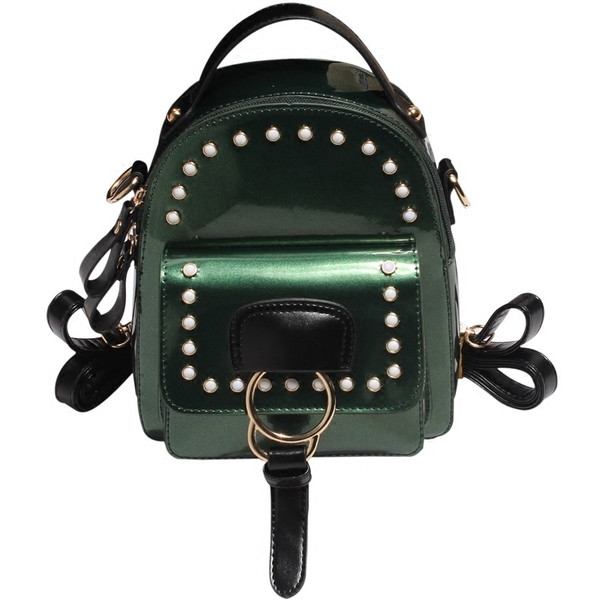 Sportos és elegáns női hátizsák dekoratív flitterekkel és fémgyűrűvel különböző színekben