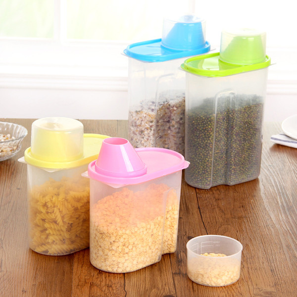 Βολικά κουτιά αποθήκευσης για σιτηρά και πάστες