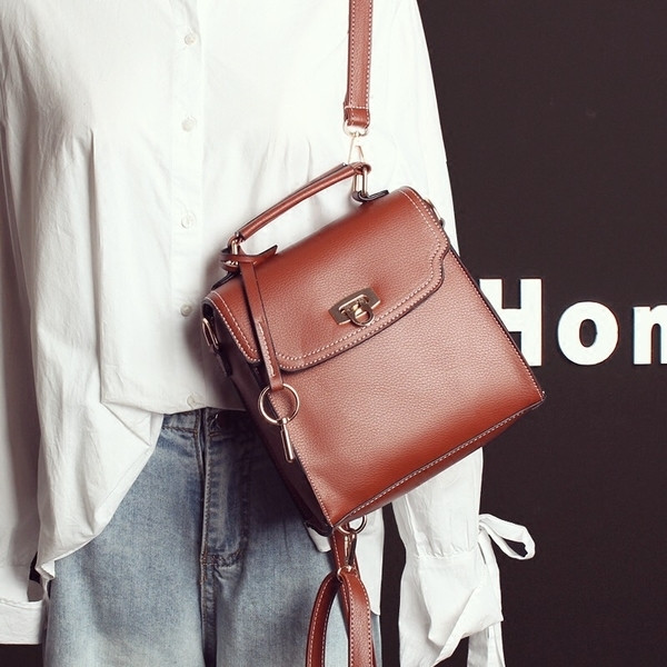 Öko bőrből készült tiszta női mini táska négy színben