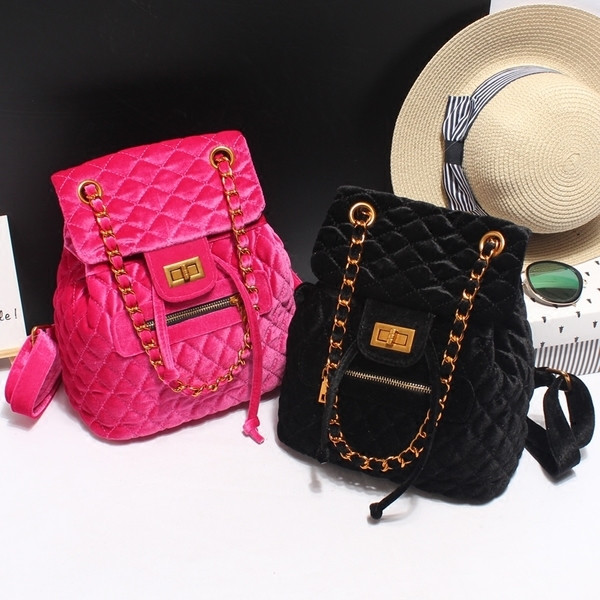 Lezser bársony női hátizsák hosszú és rövid fülekkel, három színben