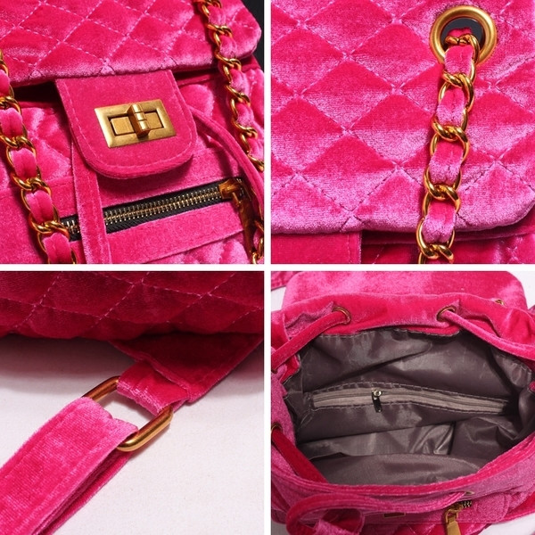 Lezser bársony női hátizsák hosszú és rövid fülekkel, három színben