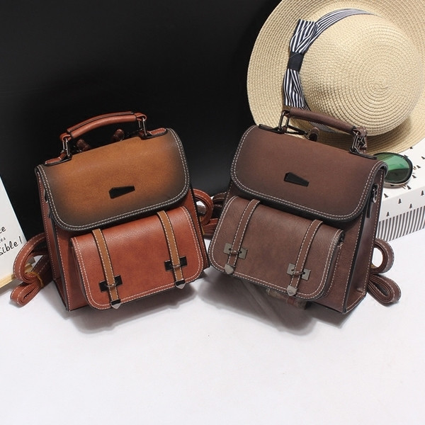 Семпла ежедневна дамска чанта с къса и дълга дръжка в различни цветове