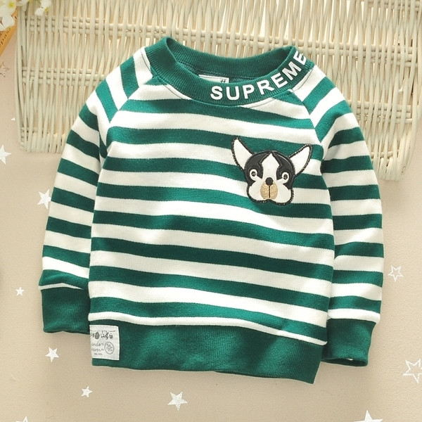 Pulover unisex pentru copii cu guler în formă de O cu inscripție și mini aplicație, potrivit pentru utilizarea de zi cu zi în trei culori