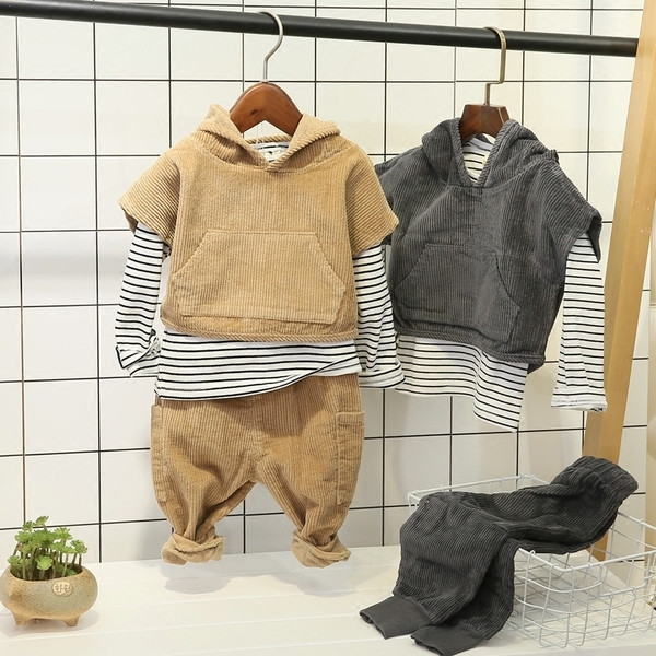 Παιδικό unisex  σετ με 3 μέρη σε δύο χρώματα