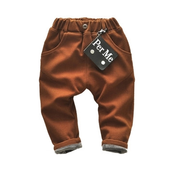 Стилни детски мъжки панталони,подплатени с вата в два цвята