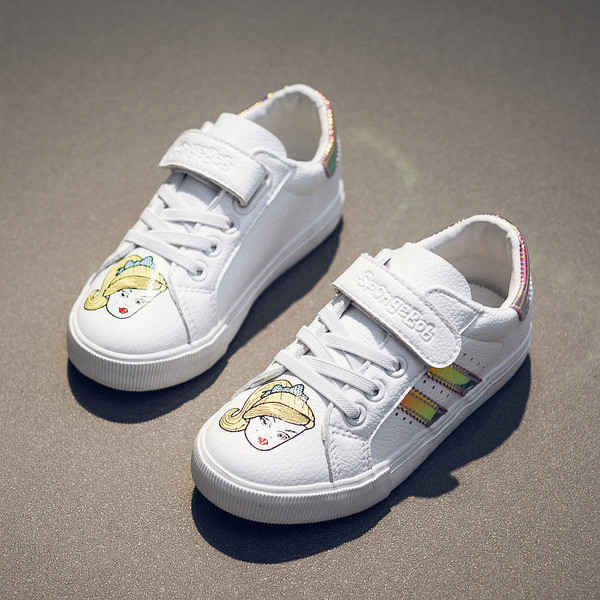 Παιδικά αθλητικά παπούτσια για κορίτσια με εικόνα και λουρακια βελκρό