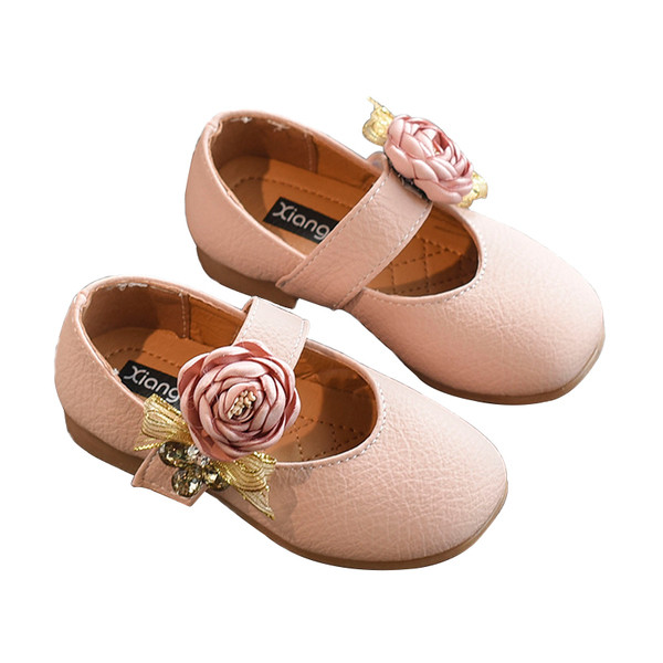 Gyerekszandál lányoknak 3D díszítéssel fehér és rózsaszín színben