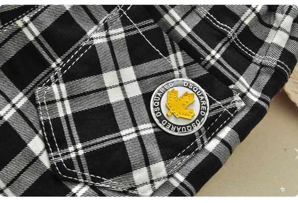 Pantaloni in carouri pentru copii sport-eleganti pentru baieti in doua culori