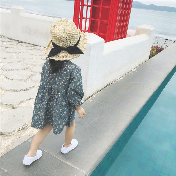 Rochie de copii delicata pentru fete cu flori in trei culori