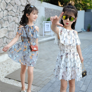 Ефирна детска рокля за момичета в два цвята 