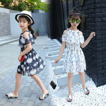 Ефирна детска рокля за момичета в два цвята 
