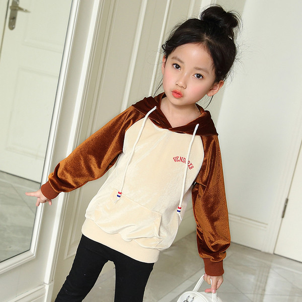 Hanorac sport unisex pentru copii de zi cu zi cu glugă și inscripție pe spate în două culori