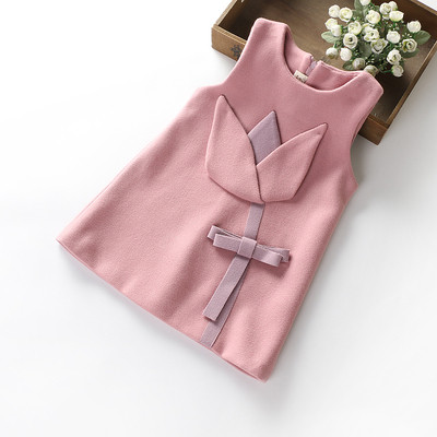 Rochie delicata pentru copii pentru fete cu broderie 3D in mai multe culori