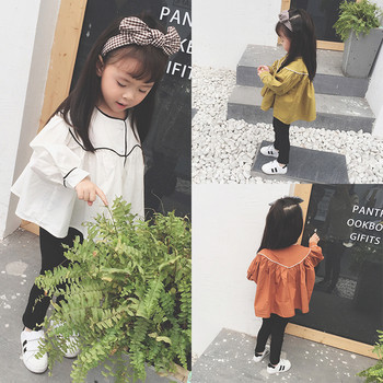 Μοντέρνο παιδικό πουκάμισο για κορίτσια σε ευρύ σχέδιο και διάφορα χρώματα