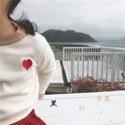 Детски ежедневен пуловер за момичета с мини апликация в няколко цвята