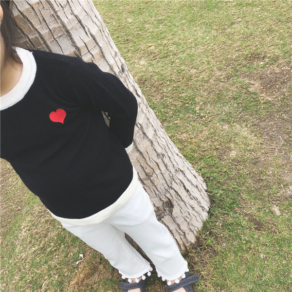 Pulover casual copii pentru fete cu mini aplicatie in mai multe culori