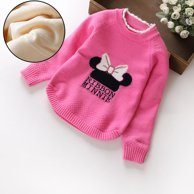 Παιδικό καθημερινό πουλόβερ με κολάρο σε σχήμα O με επιγραφή και κεντήματα σε διάφορα χρώματα