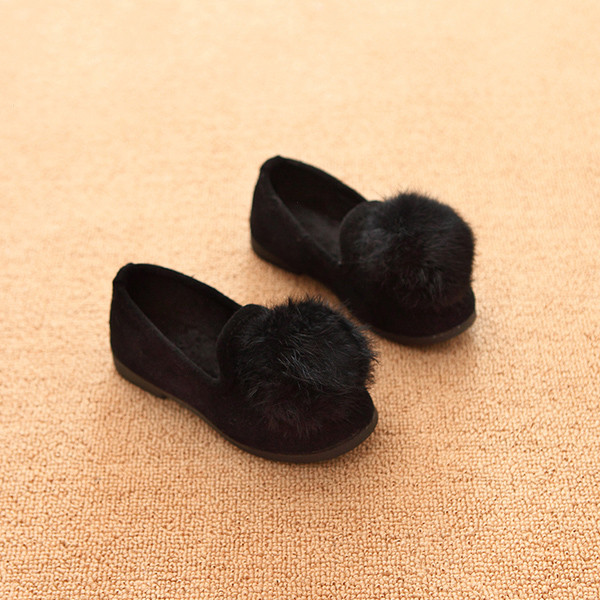 Alkalmi gyerekcipő lányoknak bolyhos három színben