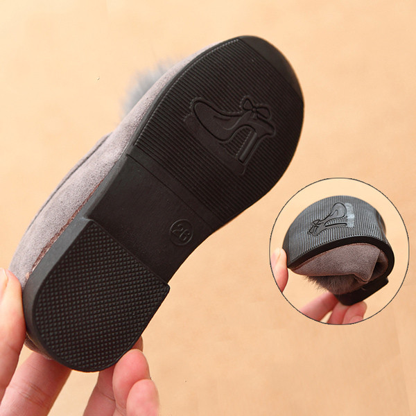 Alkalmi gyerekcipő lányoknak bolyhos három színben