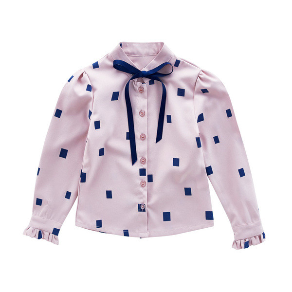 Stílusos gyereking lányoknak V-alakú gallérral, két színben