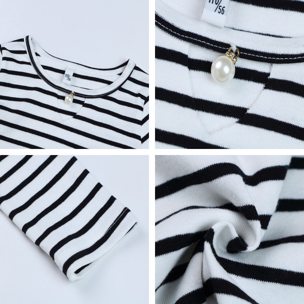 Bluză casual pentru copii pentru fete cu guler O-blană