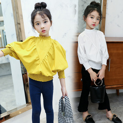 Модерна детска блуза за момичета в свободен стил в три цвята
