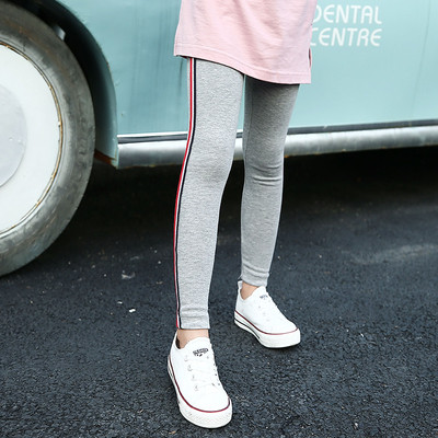 Sport gyermek leggings lányoknak fekete és szürke