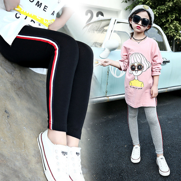 Αθλητικό παιδικό κιλάν για κορίτσια σε μαύρο και γκρι χρώμα