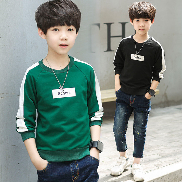 Αθλητική-casual μπλούζα για αγόρια με επιγραφή σε τρία χρώματα