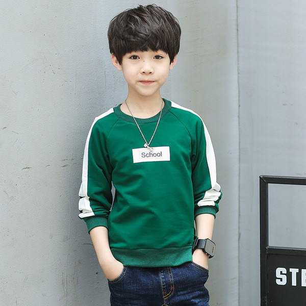 Αθλητική-casual μπλούζα για αγόρια με επιγραφή σε τρία χρώματα