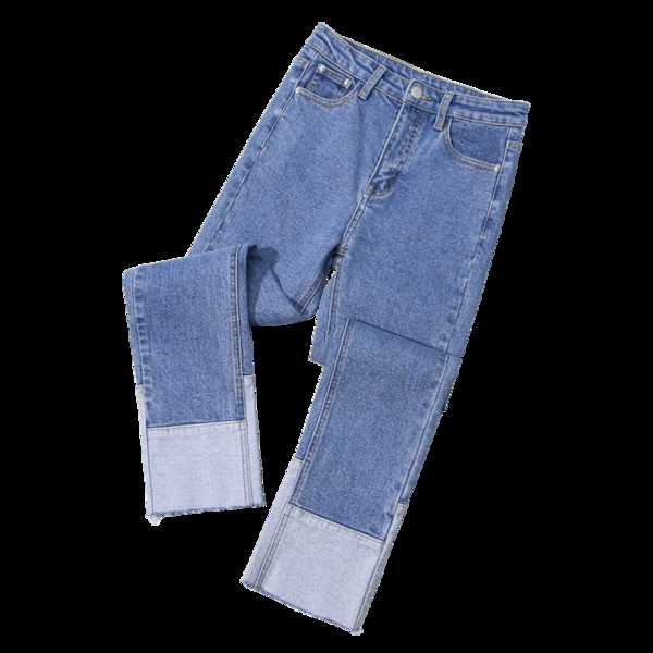 Sima női karcsú farmer érdekes szegéllyel, két színben