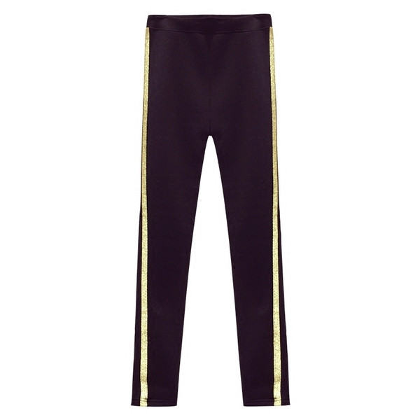 Női sportnadrág széles modellben, ezüst és arany szegéllyel