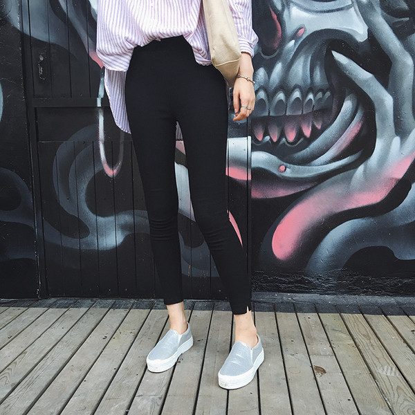 Női rugalmas leggings magas derékkal