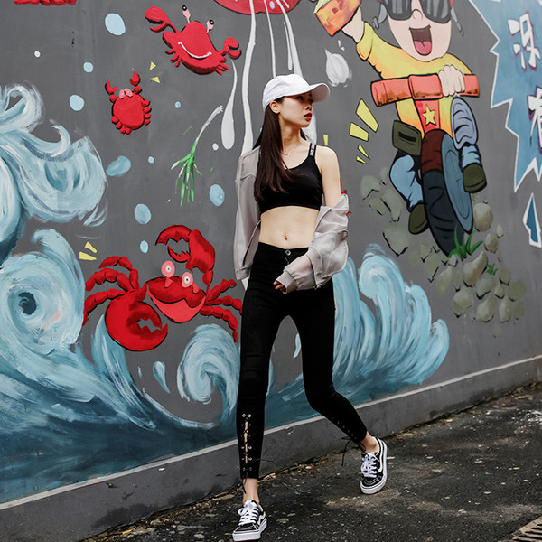 Γυναικείο ελαστικό κολάν με διακοσμητικούς κρίκους