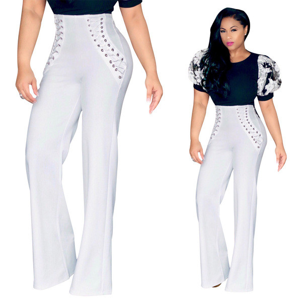 Μοντέρνα γυναικεία παντελόνια με ψηλή μέση σε διάφορα χρώματα