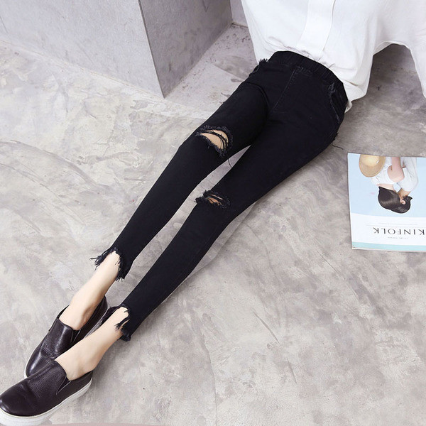 Ελαστικά γυναικεία παντελόνια με  κρόσσια σε δύο χρώματα