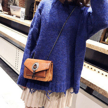 Ежедневна дамска мини чанта с дълга дръжка в няколко цвята 