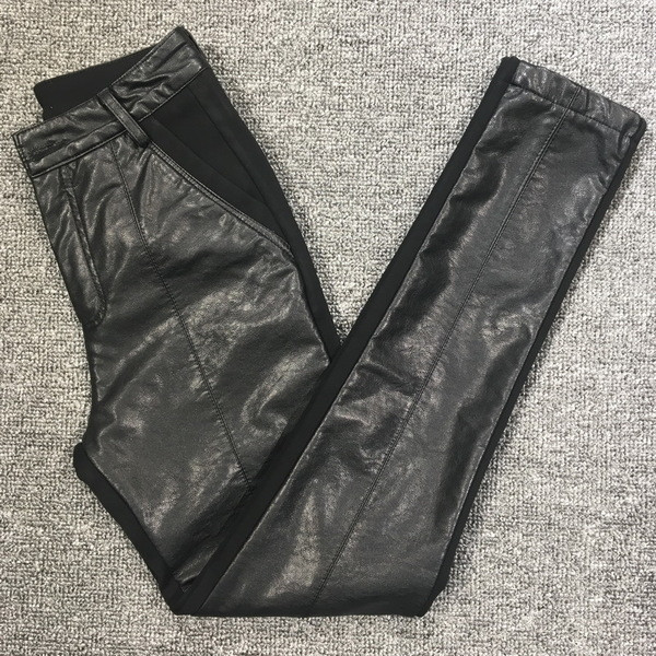 Jambiere dama cu fermoar si buzunare din piele ecologica