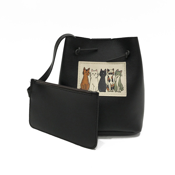 Μικρή τσάντα ώμου με μίνι πορτοφόλι 