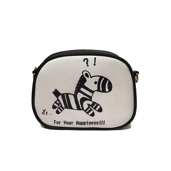 Μια καθημερινή μικρή τσάντα ώμου με διάφορα κινούμενα σχέδια