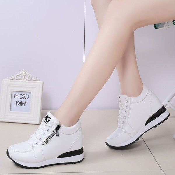 Adidasi de dama cu platforma interna in doua culori