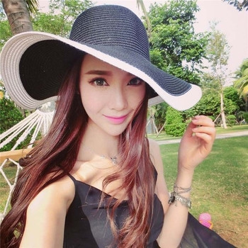 Γυναικείο κομψό καπέλο κατάλληλο για το καλοκαίρι σε δύο χρώματα