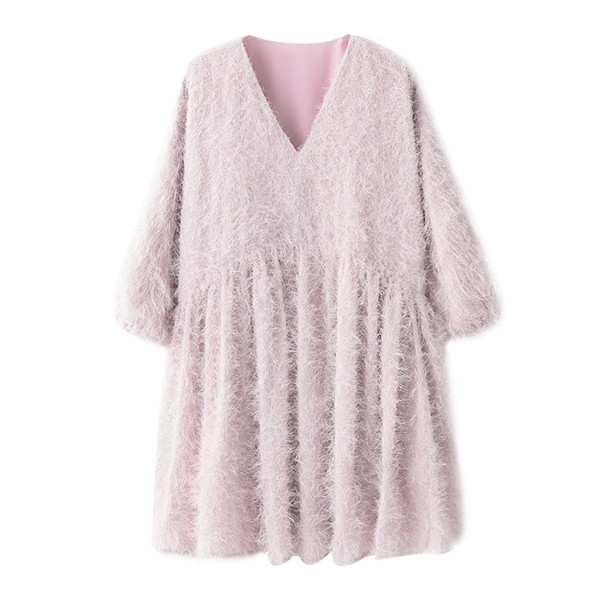 Γυναικείο φόρεμα φαρδιά με φαρδιά μανίκια και επένδυση