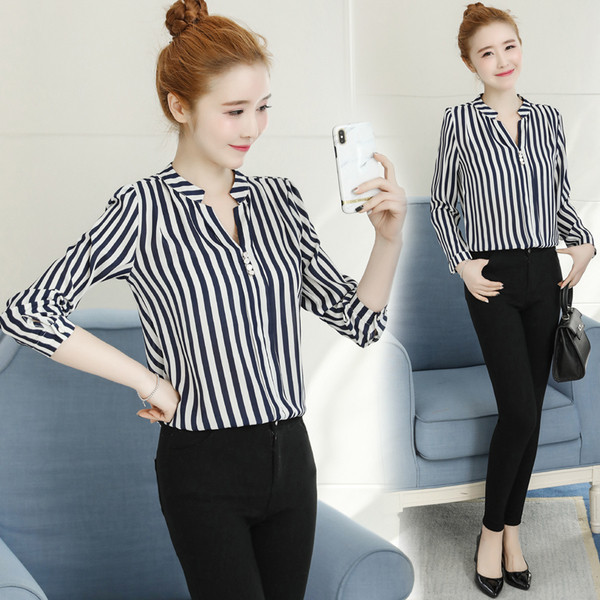 Γυναικέιο κομψό πουκάμισο με κολάρο σε σχήμα V, διάφορα μοντέλα