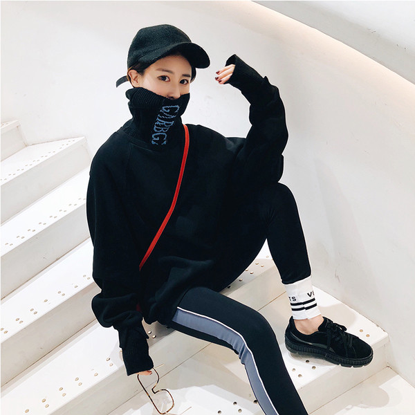 Γυναικείο κολάν με υψηλή μέση και  ελαστική και επιγραφές