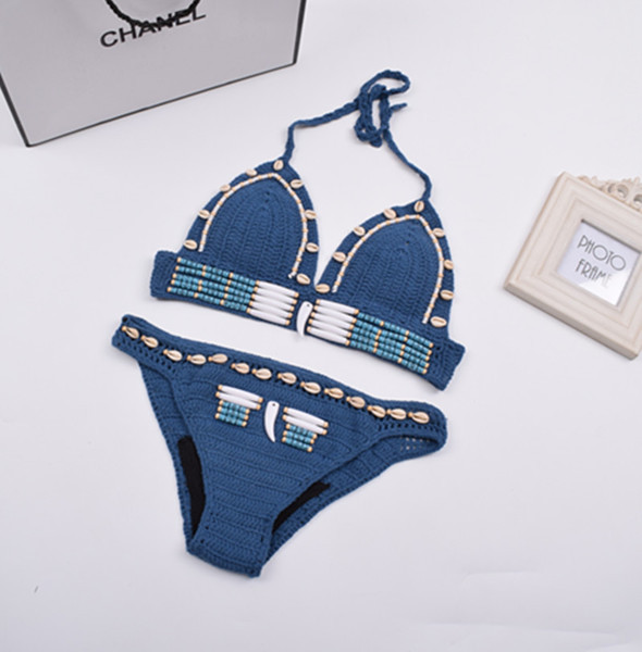 Γυναικείο μαγιο με μπλε ναυτική διακόσμηση