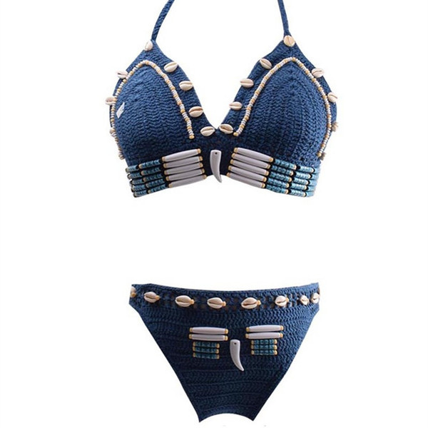 Γυναικείο μαγιο με μπλε ναυτική διακόσμηση